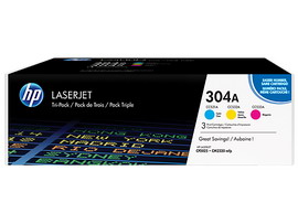 SCATOLA MULTIPACK 3 TONER COLORI CIANO/MAG/GIALLO HP LASERJET NR.304A