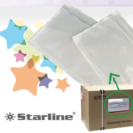 100 BUSTE PORTADOCUMENTI ADESIVA 225X160MM STARLINE