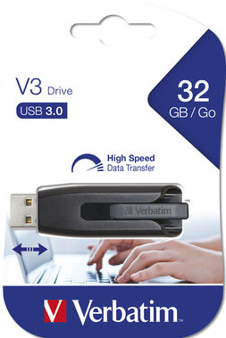 MEMORIA USB 3.0 SUPERSPEED - STORE 'N' GO V3 USB DRIVE 32GB (NERO)