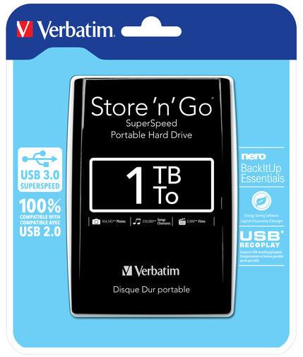 HARD DISK STORE 'N' GO USB 3.0 PORTATILE 1TB COLORE NERO