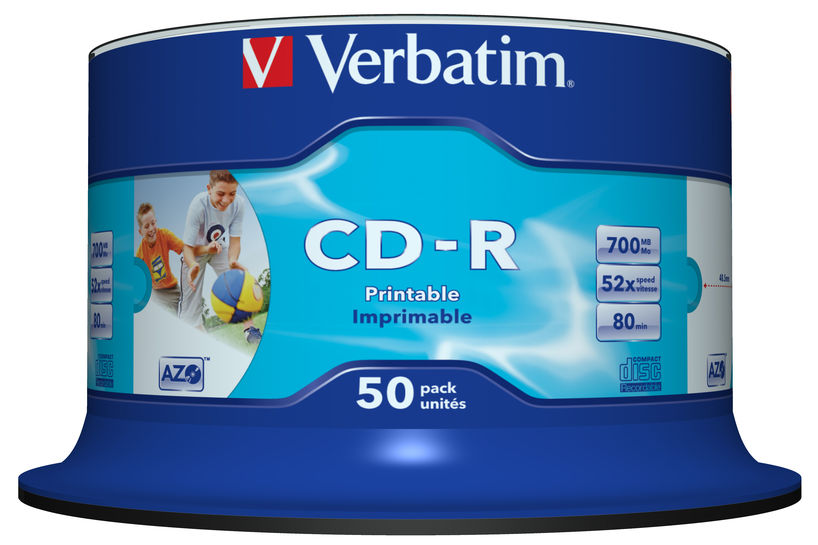 SCATOLA 50 CD-R BULK DATALIFEPLUS SPIND. 1X-52X 700MB STAMP.WIDE INKJET PHOTO
